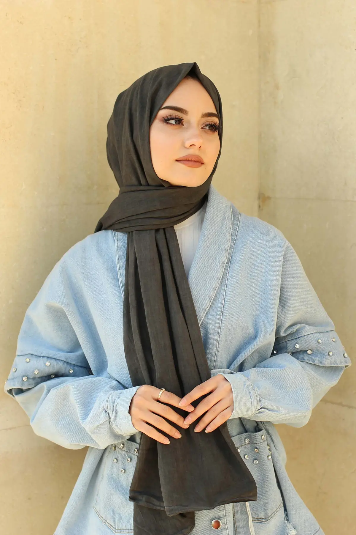 TAŞLANMIŞ PAMUK SİYAH