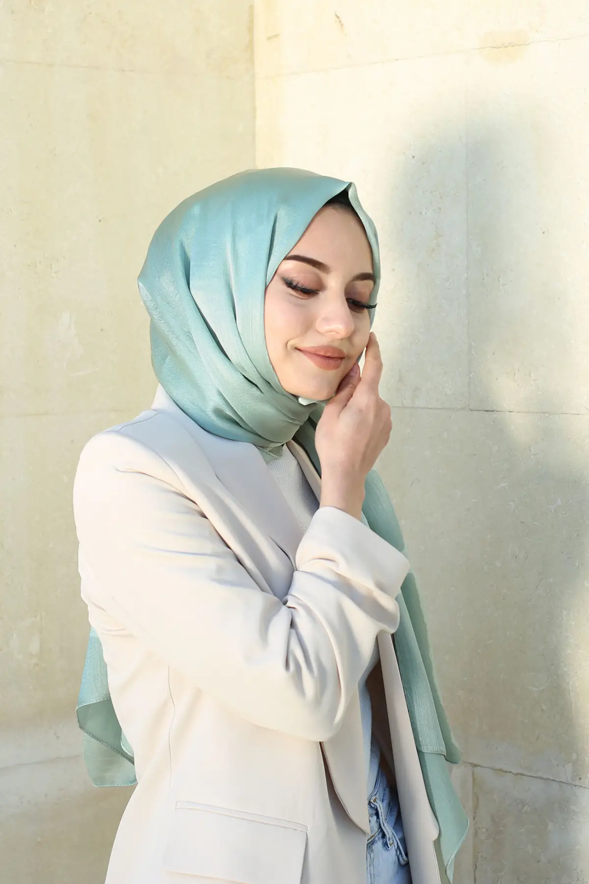 SU YEŞİLİ JANJANLI ŞİFON