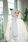 açık gri-pamuk şal
