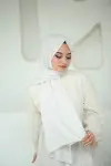 vanilya-pamuk şal