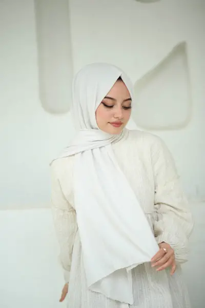 vanilya-pamuk şal